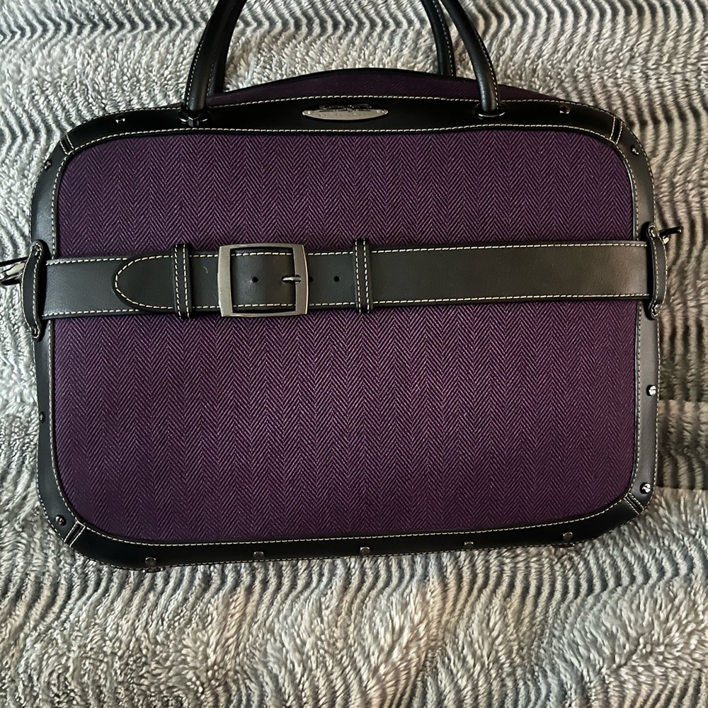 Vintage SAMSONITE Purple and Black computer/fancy briefcase Bag